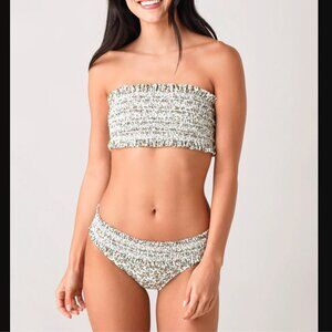 Tory Burch Costa Bandeau Bikini Top & Costa Hipster Bikini Bottom Set Ditsy